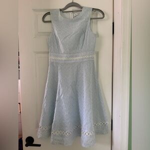 Calvin Klein Eyelet seersucker fit and flare dress sz 2